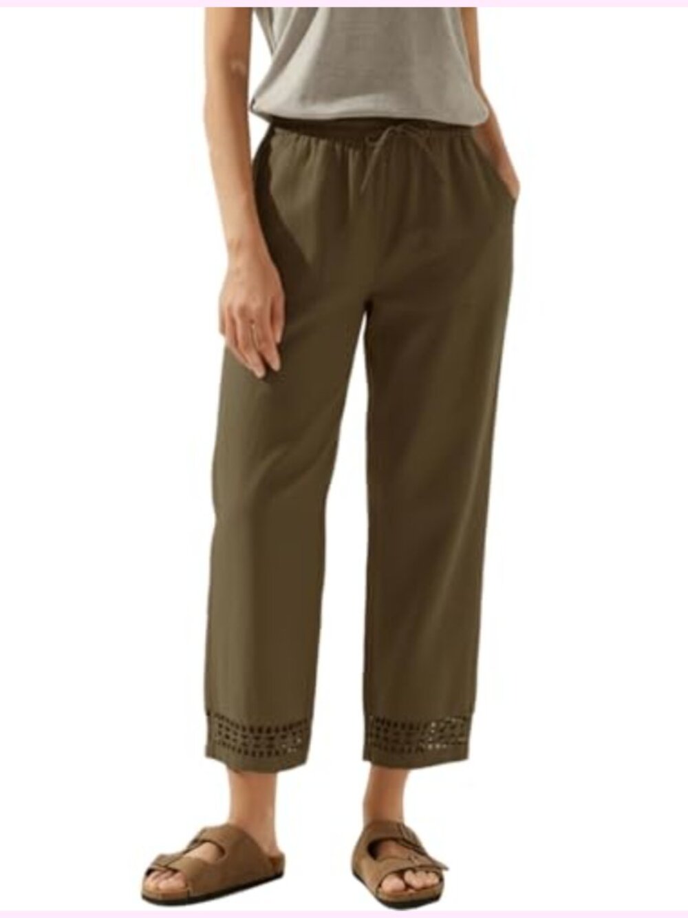 Drawstring Elastic Waist Casual Pants with Pockets, S-XXL